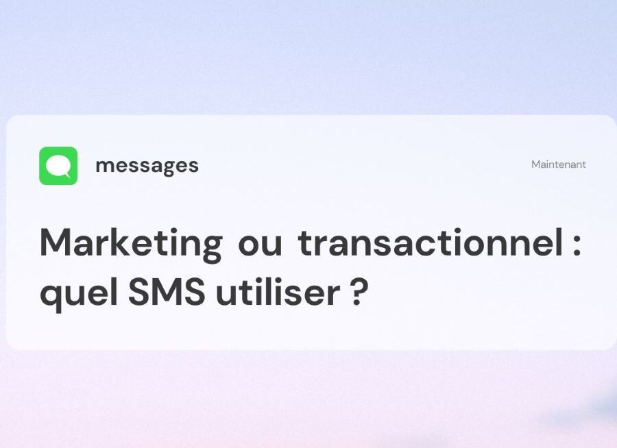 SMS marketing vs SMS transactionnel